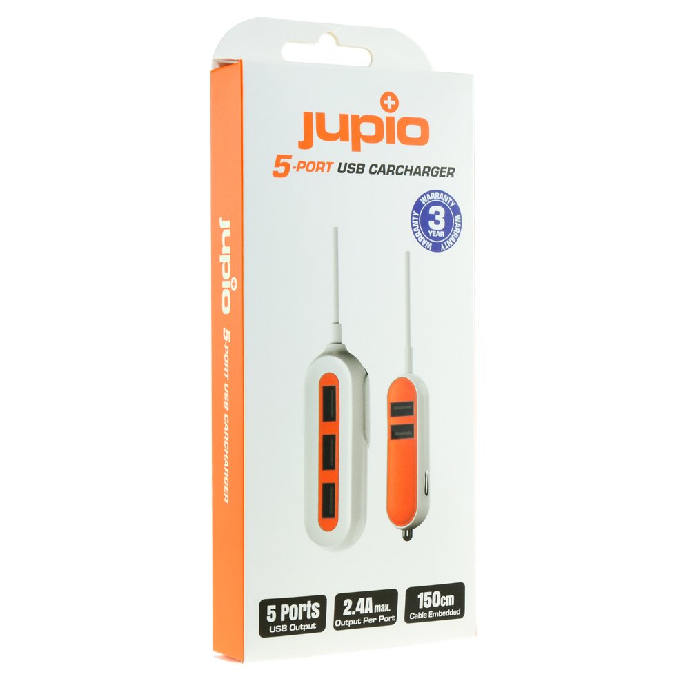 Image of Jupio 5-Port USB Carcharger 1,5m