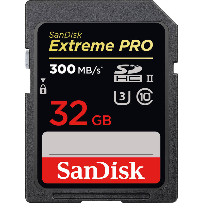 Image of SanDisk SDHC Extreme Pro 32GB 300MB/s C10 UHS-II U3