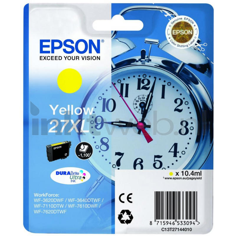 Image of Epson 27XL geel