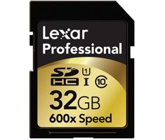 Image of Lexar SDHC Pro 32GB 600x Class 10