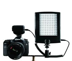 Image of Falcon Eyes LED Lamp met Flitser DV-120FV op Batterij