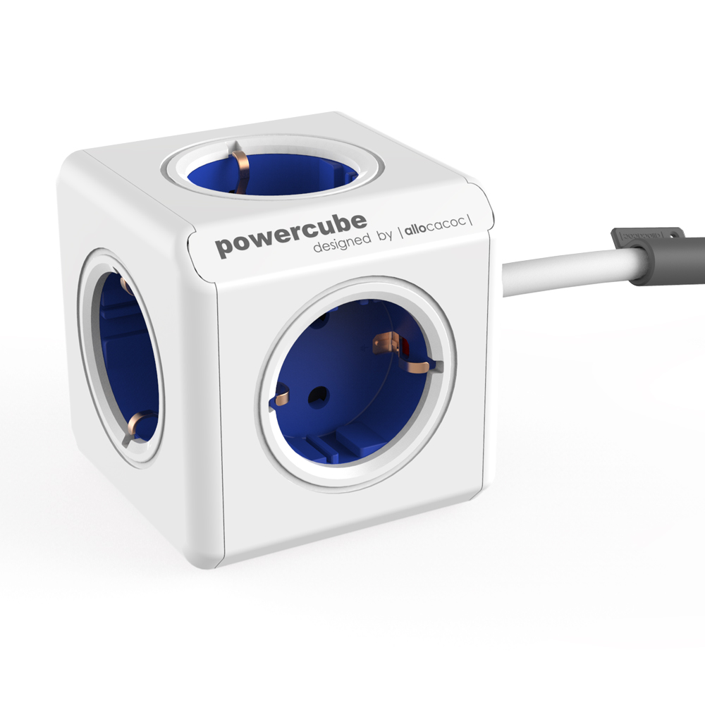 Image of Allocacoc PowerCube Extended Blue 1,5m cable