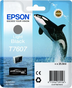 Image of Epson Cartridge Orka T7607 blister (licht zwart)