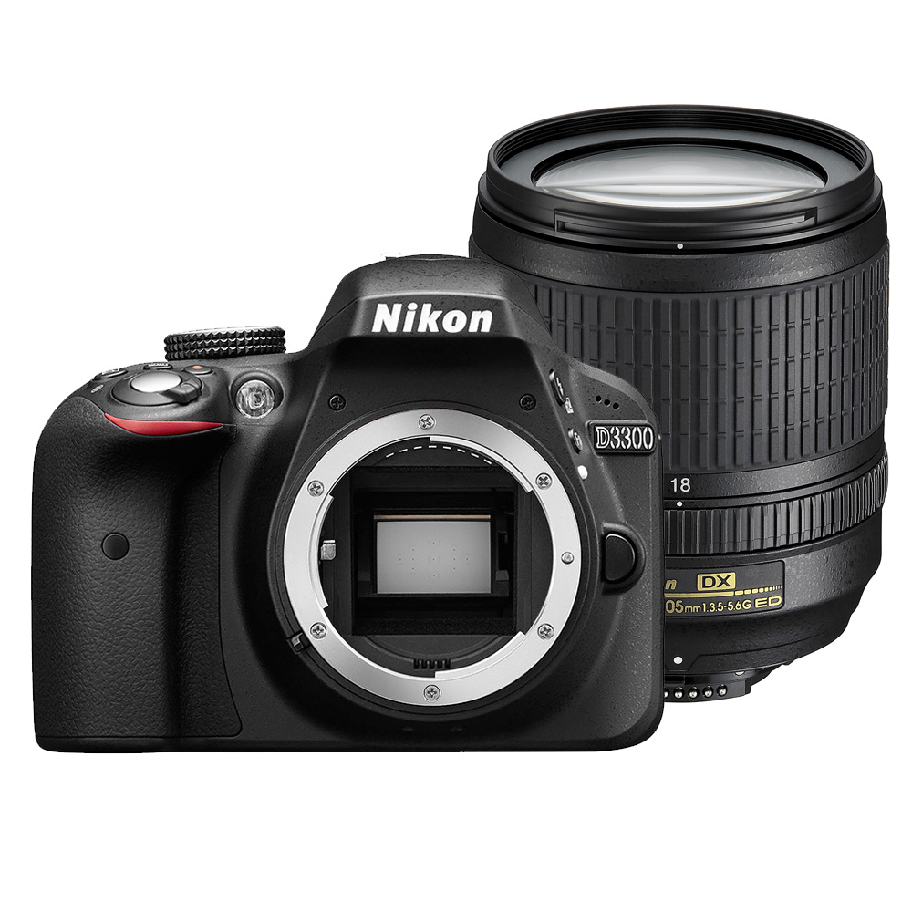 Image of Nikon D3300 zwart + Nikon AF-S 18-105mm F/3.5-5.6G VR ED DX