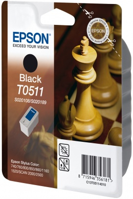 Image of Epson Ink Cartridge T0511 Black 24Ml