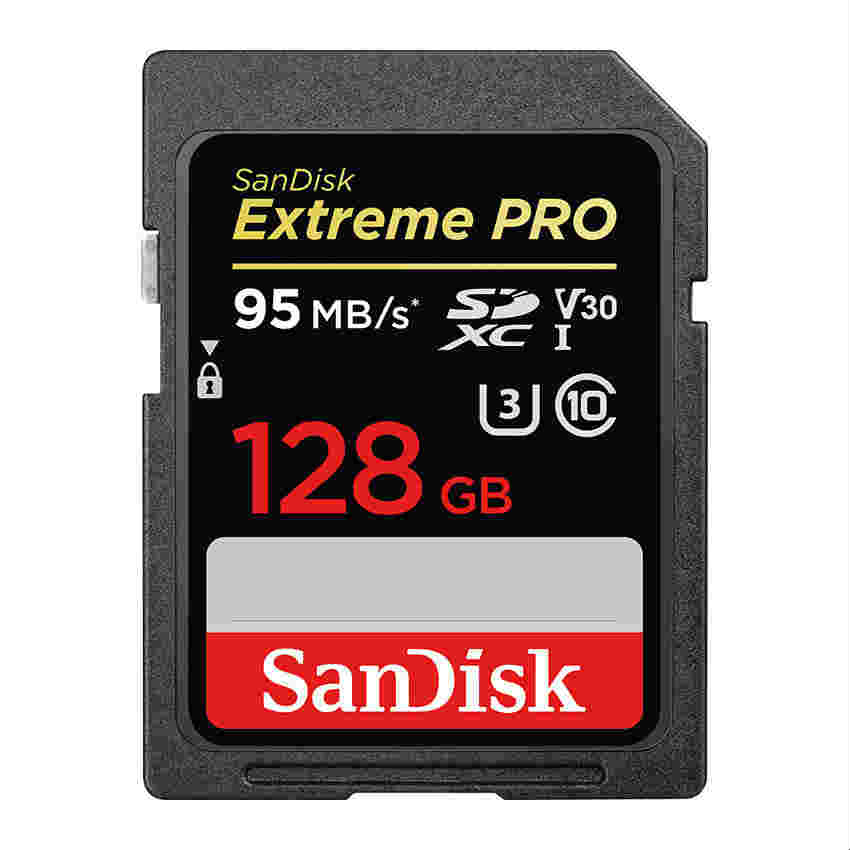Image of SanDisk Extreme PROÂ® SDXC-kaart 128 GB Class 10, UHS-I, UHS-Class 3, v30 Video Speed Class