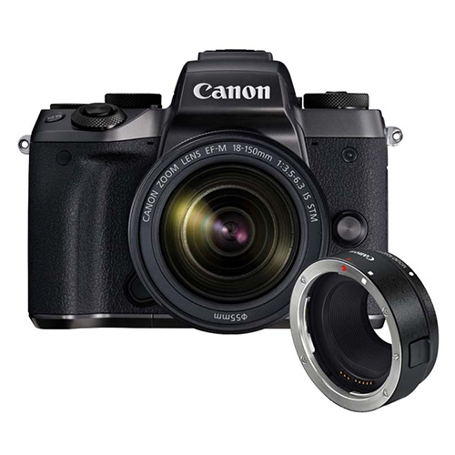 Image of Canon EOS M5 + 18-150mm + ADAPTER EU26 - Zwart