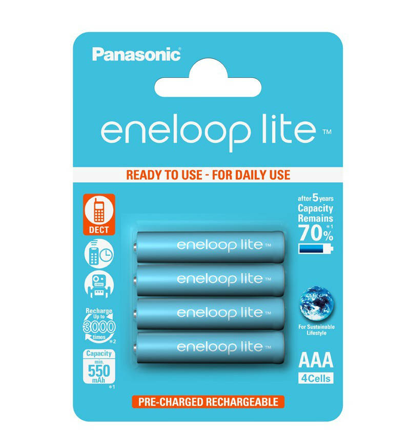 Image of 1x4 Panasonic Eneloop Lite Micro AAA 550 mAh