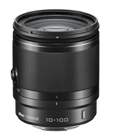 Image of Nikon 10-100mm VR F/4.0-5.6 zwart, voor Nikon 1 systeemcamera