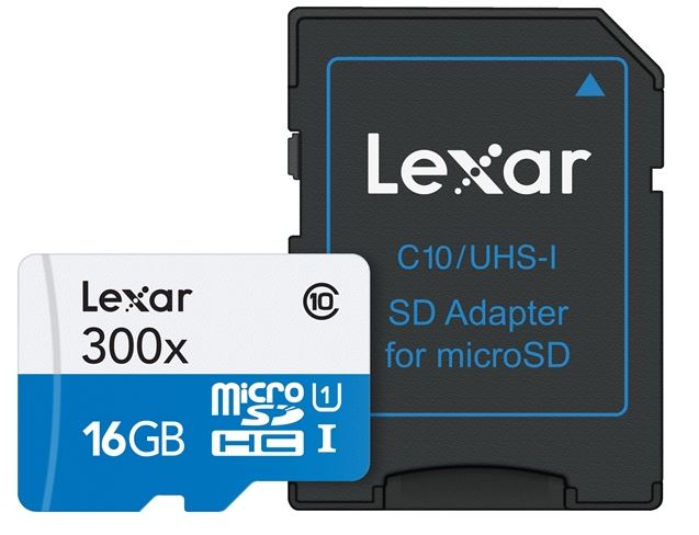 Image of Lexar 16GB Micro SDHC High Speed 300X UHS1