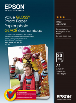 Image of Epson S400035 Value Glossy Photo Paper A4 183g 20 vel