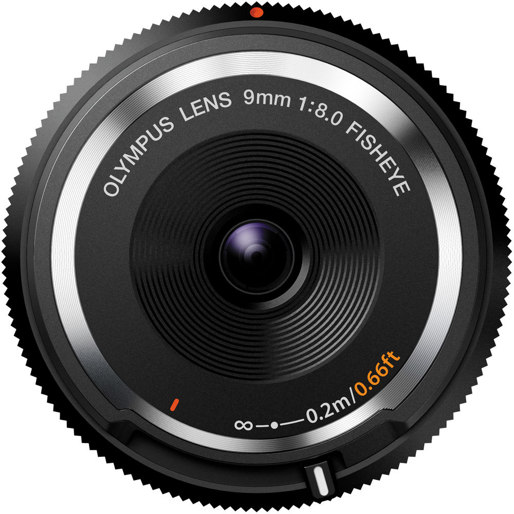 Image of Olympus 9mm F/8.0 fisheye body cap lens zwart