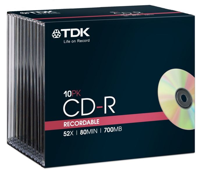 Image of TDK CD-R 700MB 52X 10-Pak SJC