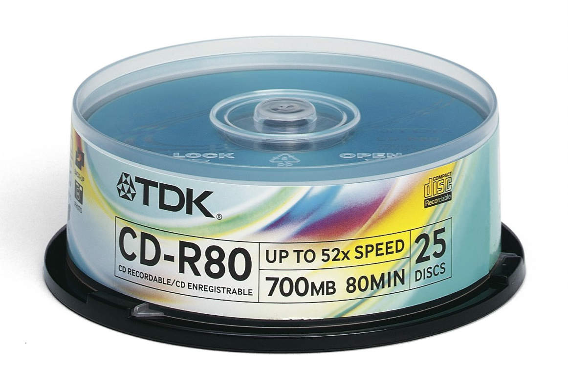 Image of Tdk Cd-R 700Mb 52X 25-Spindle