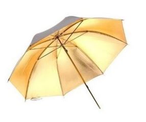 Image of Bresser Paraplu goud/zilver 110cm wisselbaar