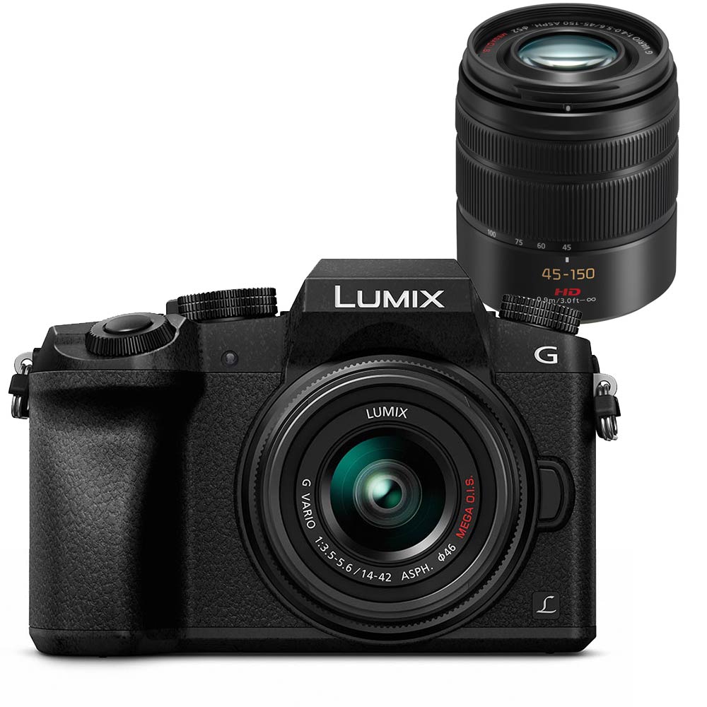 Image of Panasonic LUMIX DMC-G7 zwart + 14-42mm HD II + 45-150mm