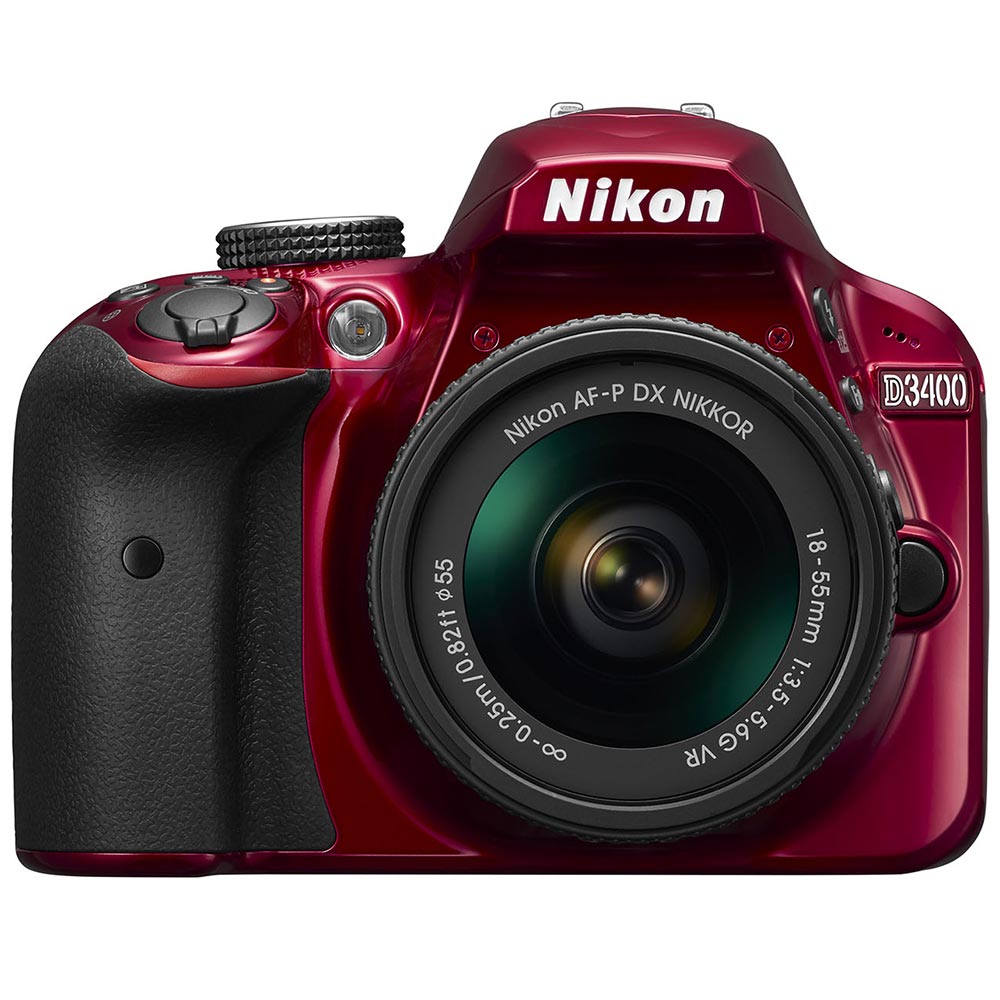 Image of Nikon D3400 rood + AF-P 18-55mm VR
