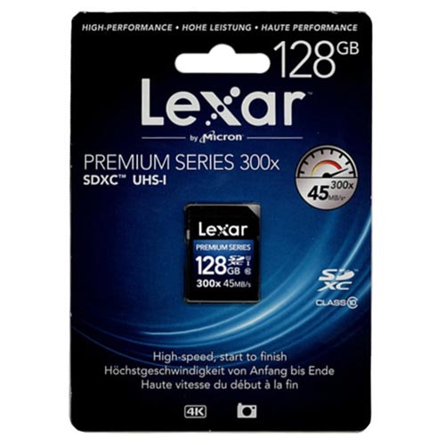 Image of Lexar 128GB SDHC Premium 300x UHS1