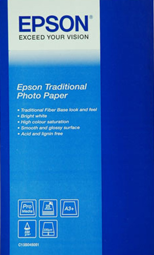 Image of Epson S045052 Traditional Photo Silk A2 330G 25 vel