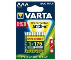 Image of 1x2 Varta Rechargeable Accu AAA Ready2Use NiMH 800 mAH Micro