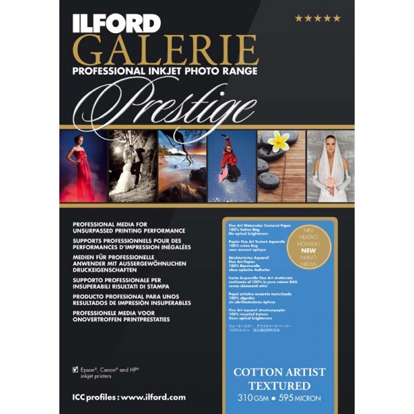 Image of Ilford GALERIE Prestige Cotton Artist Textured A4 25 vel