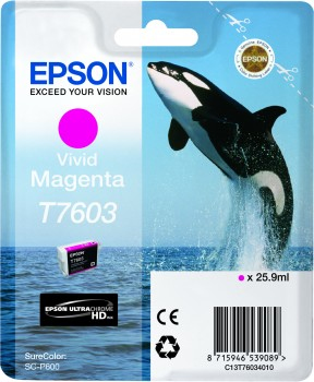 Image of Epson Cartridge Orka T7603 blister (vivid magenta)