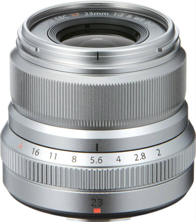 Image of Fujifilm XF 23mm f/2.0 R WR objectief Zilver