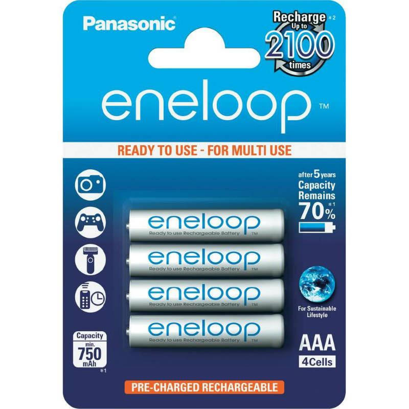 Image of 1x4 Panasonic Eneloop Micro AAA 750 mAh + Accubox