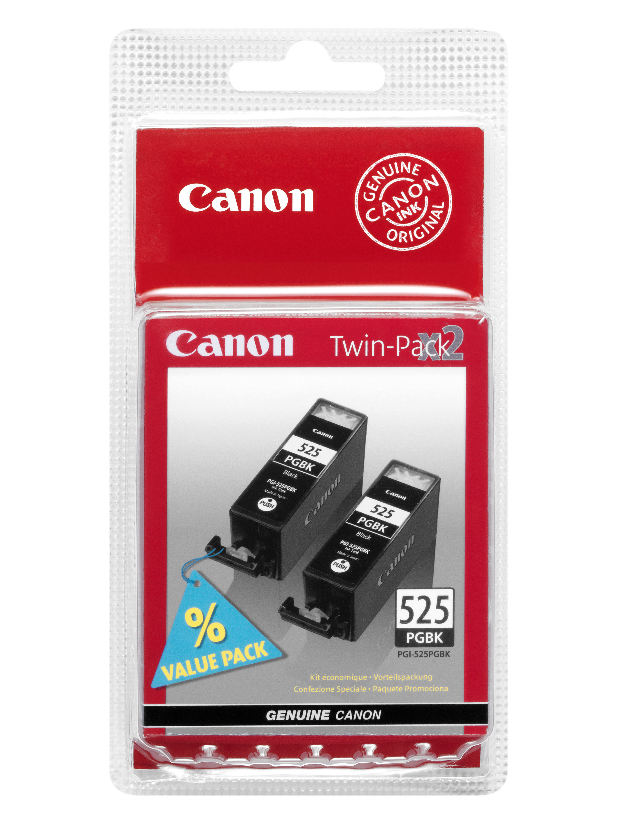 Image of Canon Ink Cartridge PGI-525 Black Twinpack Bli