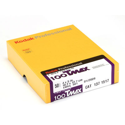 Image of Kodak TMX 100 4x5 inch 50 vel