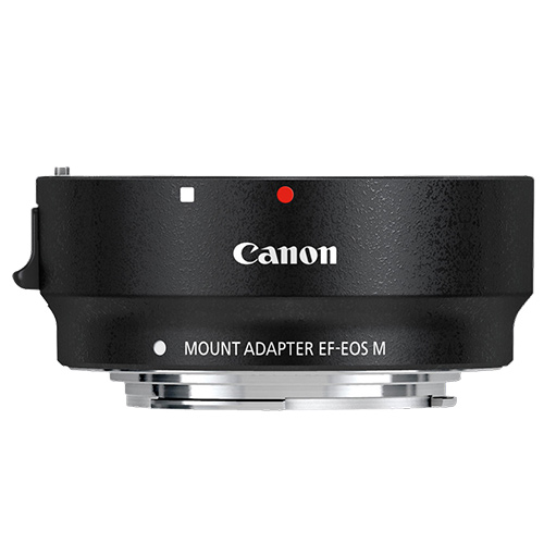 Image of Canon EF-EOS M mount adapter voor EF lenzen op een EOS M camera