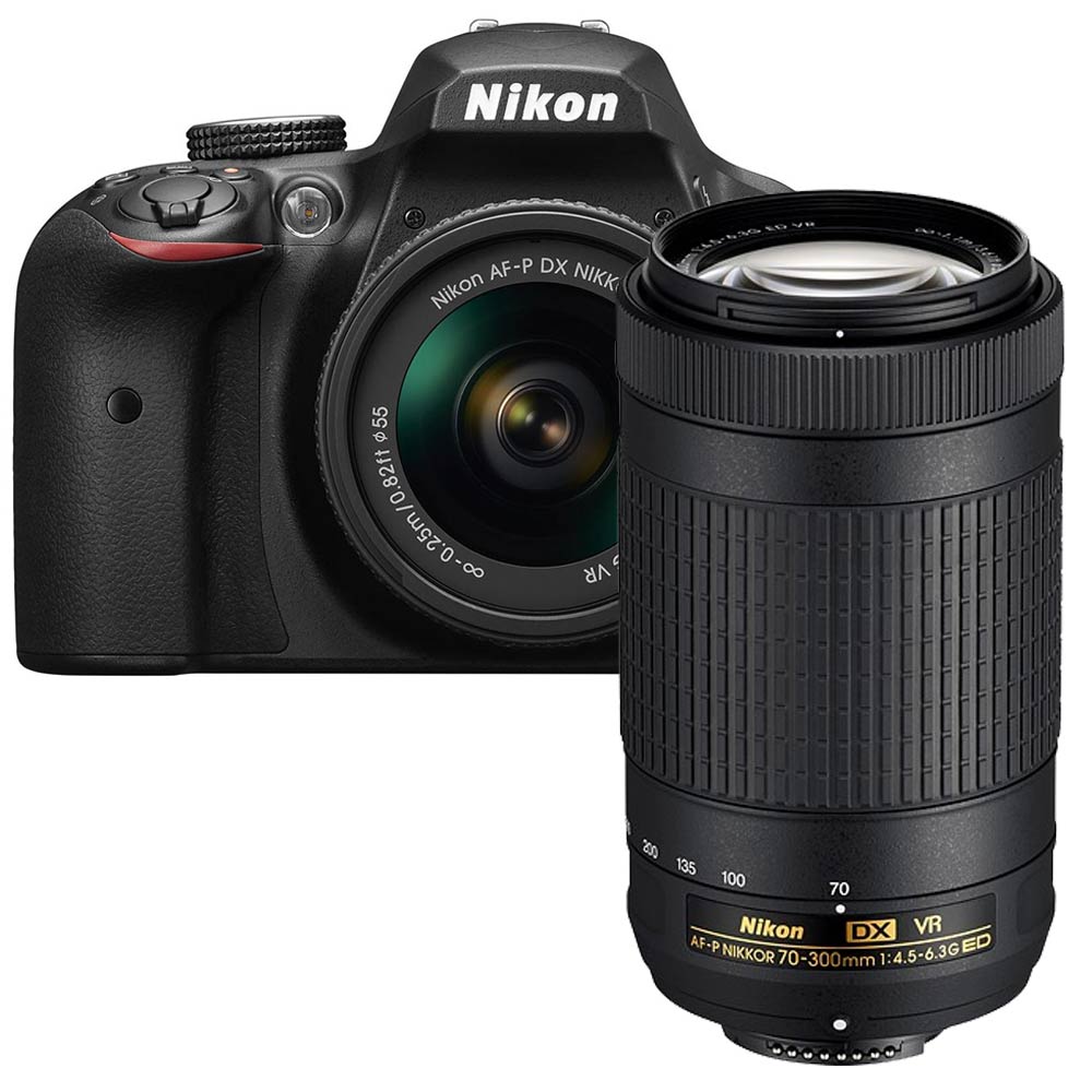 Image of Nikon D3400 + AF-P 18-55mm VR+ 70-300 VR