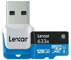 Image of Lexar MicroSDXC 128GB High-Performance UHS-I 633x