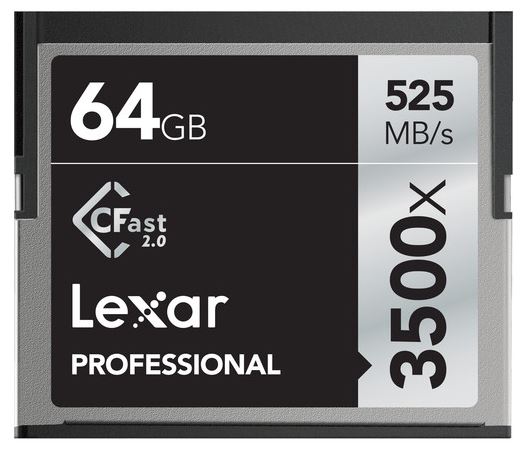 Image of Lexar CFast 2.0 Professional 3500x 64GB