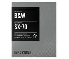 Image of Impossible Black & White Film Silver Frame voor Polaroid SX70