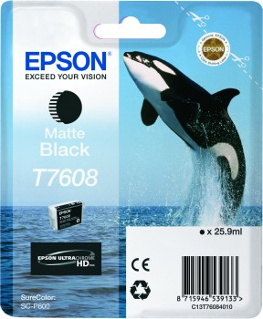 Image of Epson Cartridge Orka T7608 blister (mat zwart)