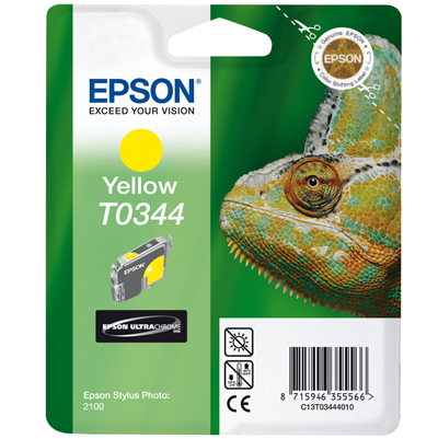 Image of Epson Ink Cartridge T0344 Yellow 17Ml