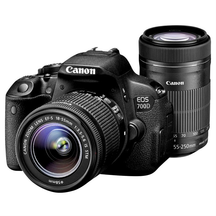 Image of Canon EOS 700D + 18-55mm iS STM + 55-250mm iS STM