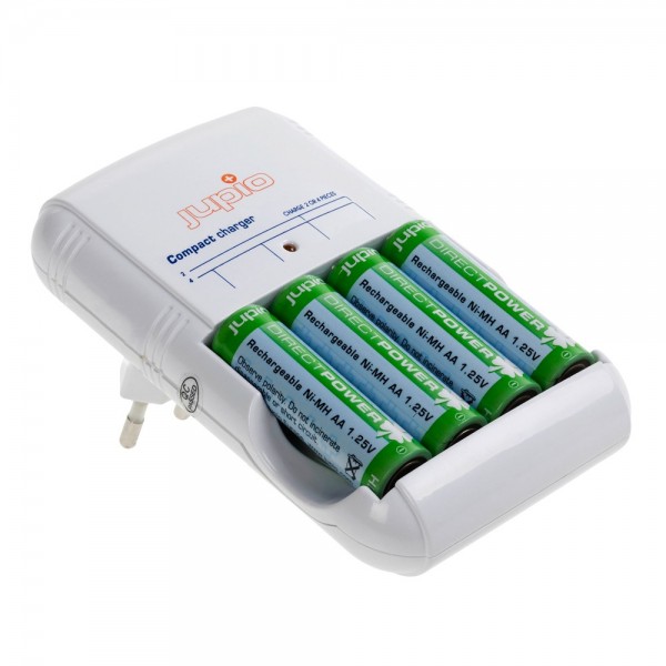 Image of Jupio Batterijlader Voor Compact Charger incl. 4x AA Direct