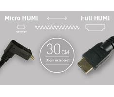 Image of Atomos Coiled Right-Angle Micro HDMI to Full HDMI (30-45cm)