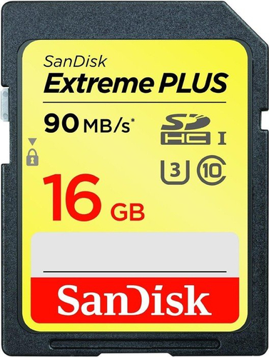 Image of SanDisk SDHC Extreme Plus 16GB 90MB/s CL 10