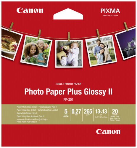 Image of Canon PP-201 13x13 cm 20 vel Photo Paper Plus Glossy II 265 g