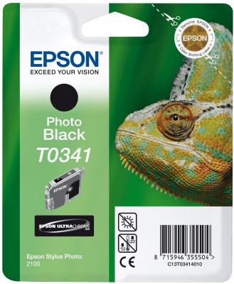 Image of Epson inktpatroon Black T0341 Ultra Chrome