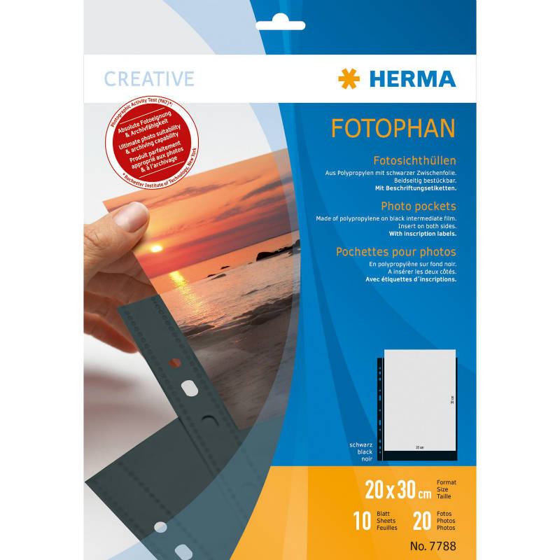 Image of Herma 7788 Hoes Doorzichtig 20X30 Zwart